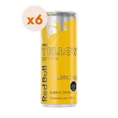 RED BULL - 6x Bebida Energética Yellow Edition 250cc