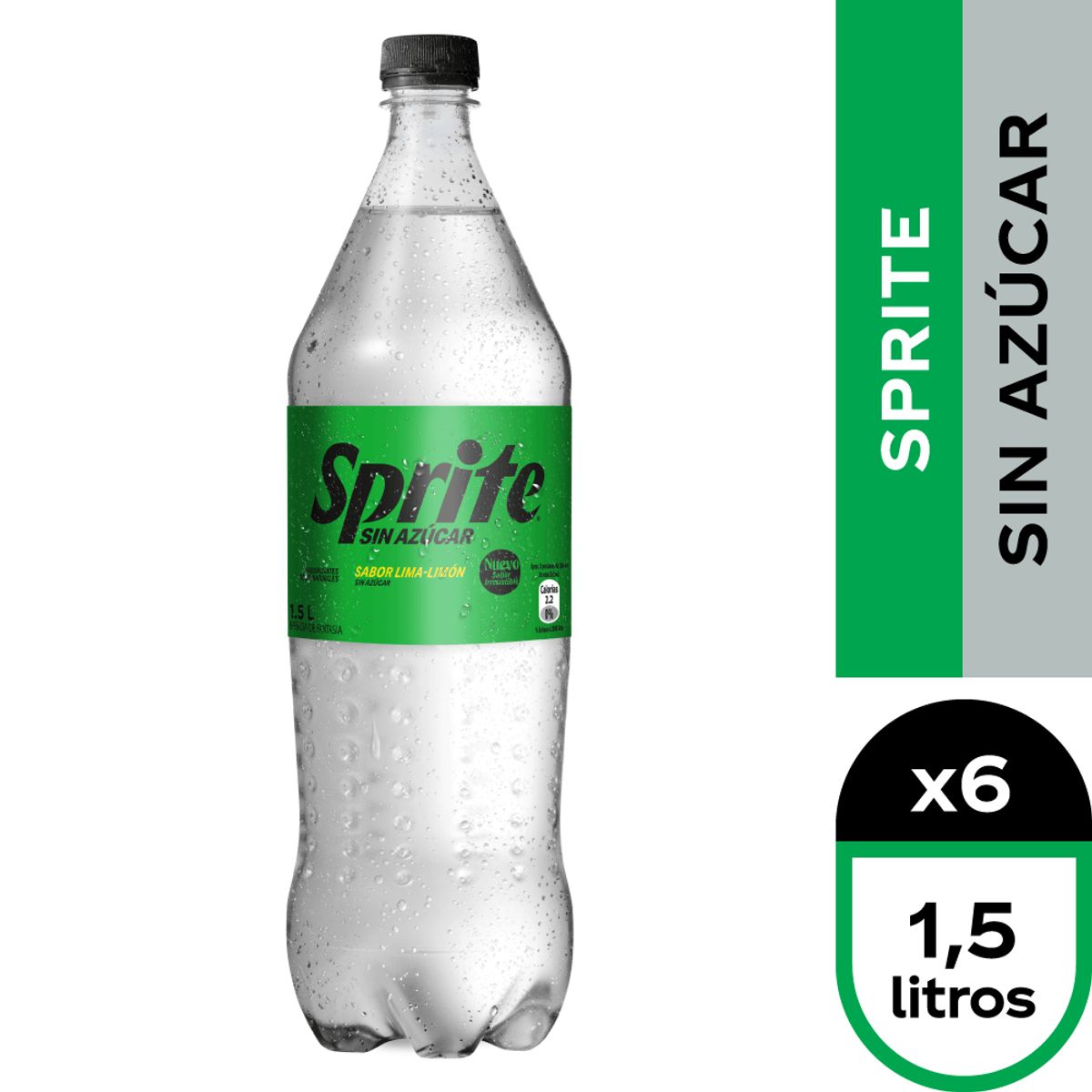 SPRITE - 6x Bebida Sprite Sin Azúcar 1500cc