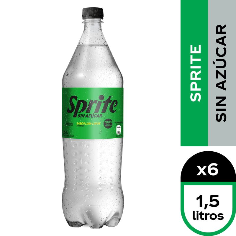 SPRITE - 6x Bebida Sprite Sin Azúcar 1500cc