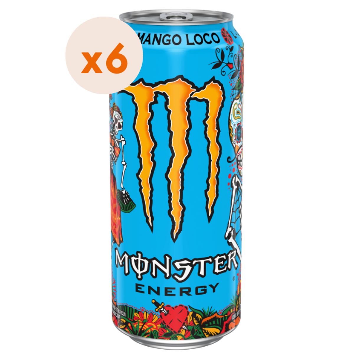 MONSTER - 6x Bebida Energética Monster Mango Loco 470cc