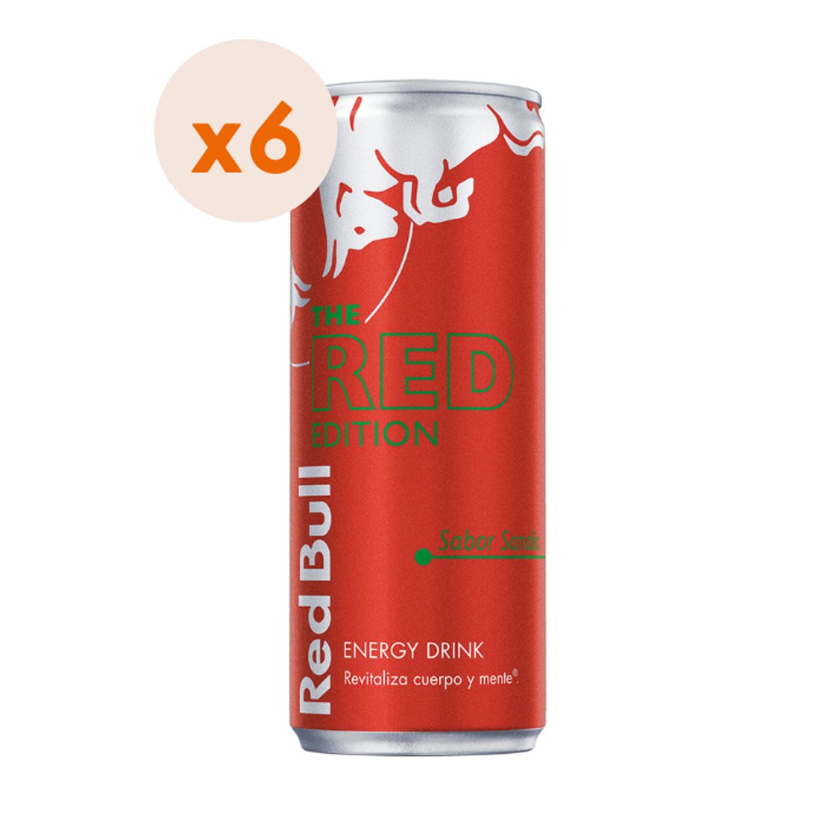 RED BULL - 6x Bebida Energética Red Bull Sandía 250cc