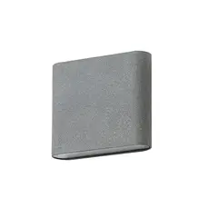 HB LEDS - Pack 5 Apliqué LED de Pared Cuadrado Gris 2*5W Luz Cálida
