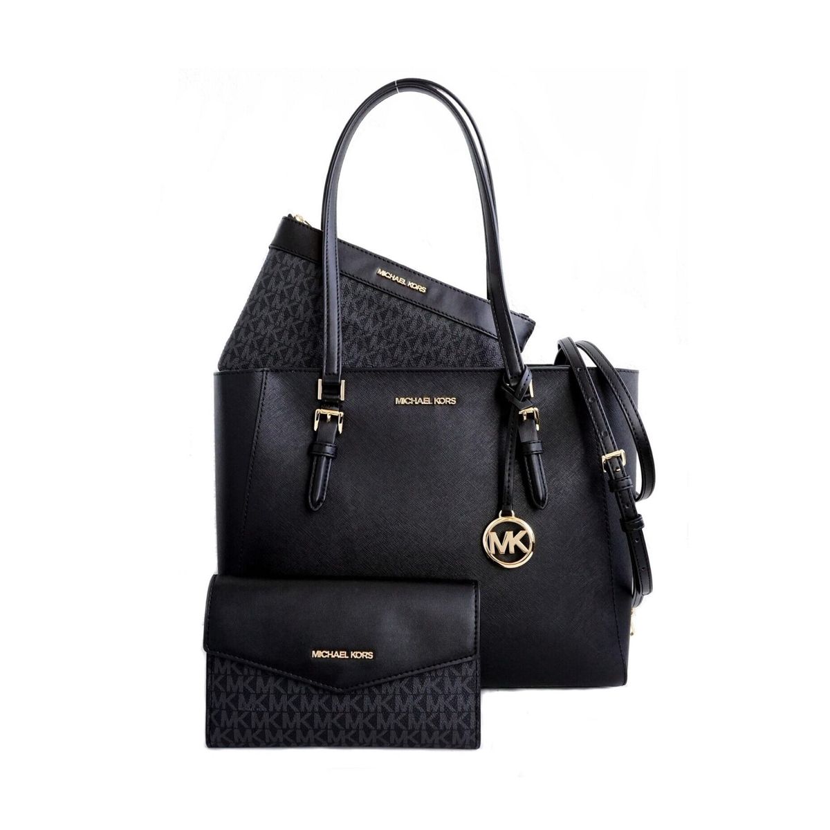 MICHAEL KORS - BOLSO CHARLOTTE LARGE 3 EN 1 CUERO MICHAEL KORS MUJER – NEGRO