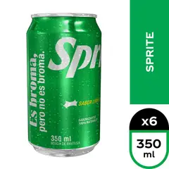 SPRITE - 6x Bebida Regular Lata 350cc