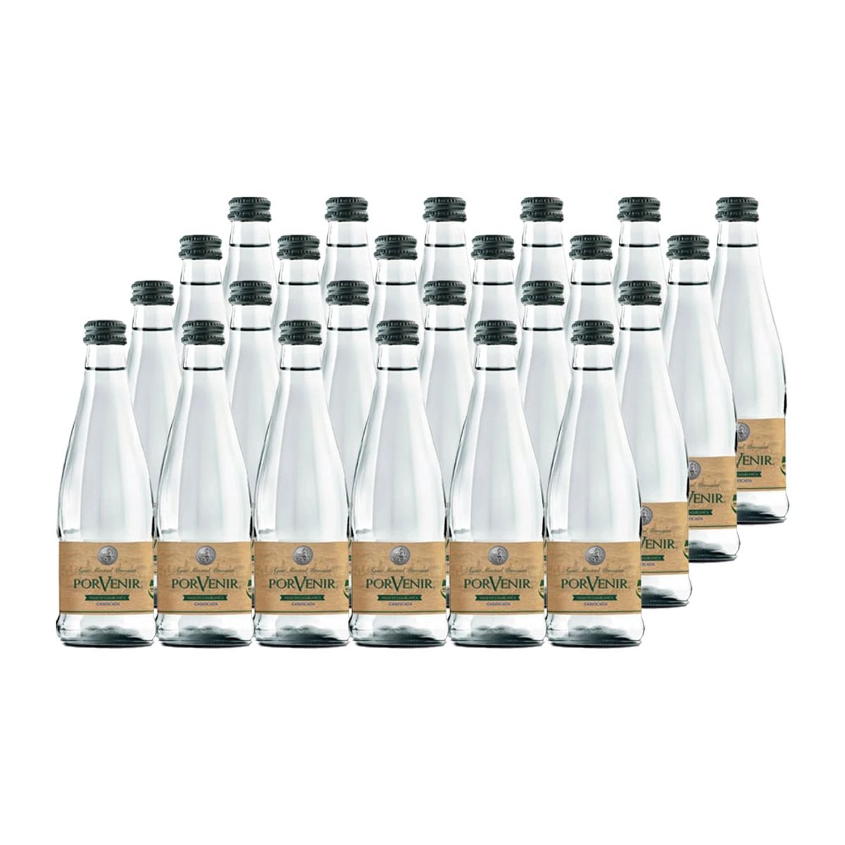 PORVENIR - 24x Agua Mineral Porvenir Sin Gas Botella Vidrio 330cc