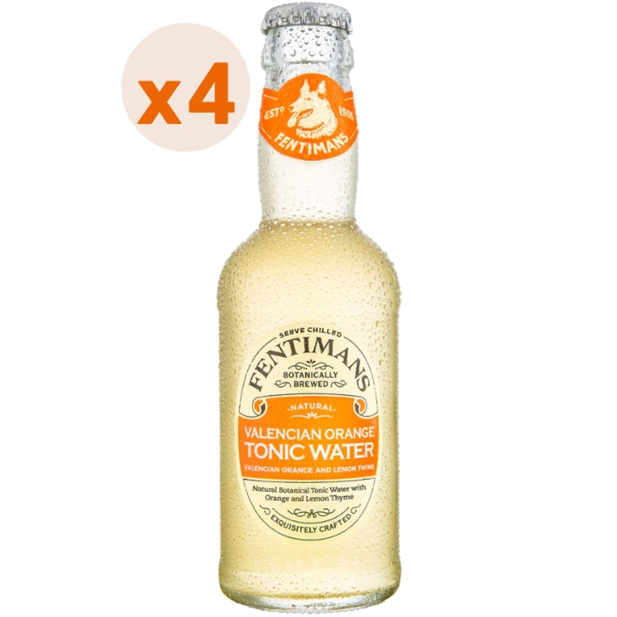 FENTIMANS - 4x Valencian Orange Tonic Water Fentimans 200cc