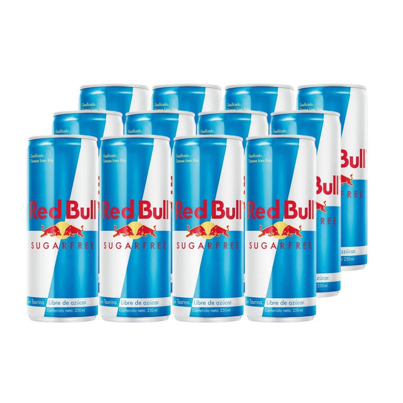 RED BULL - 12x Bebida Energética Red Bull Sin Azúcar 250cc