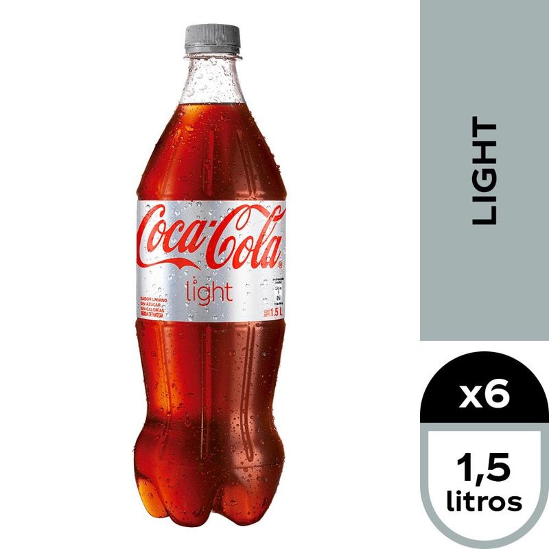 COCA COLA - 6x Bebida Coca Cola Light 1500cc