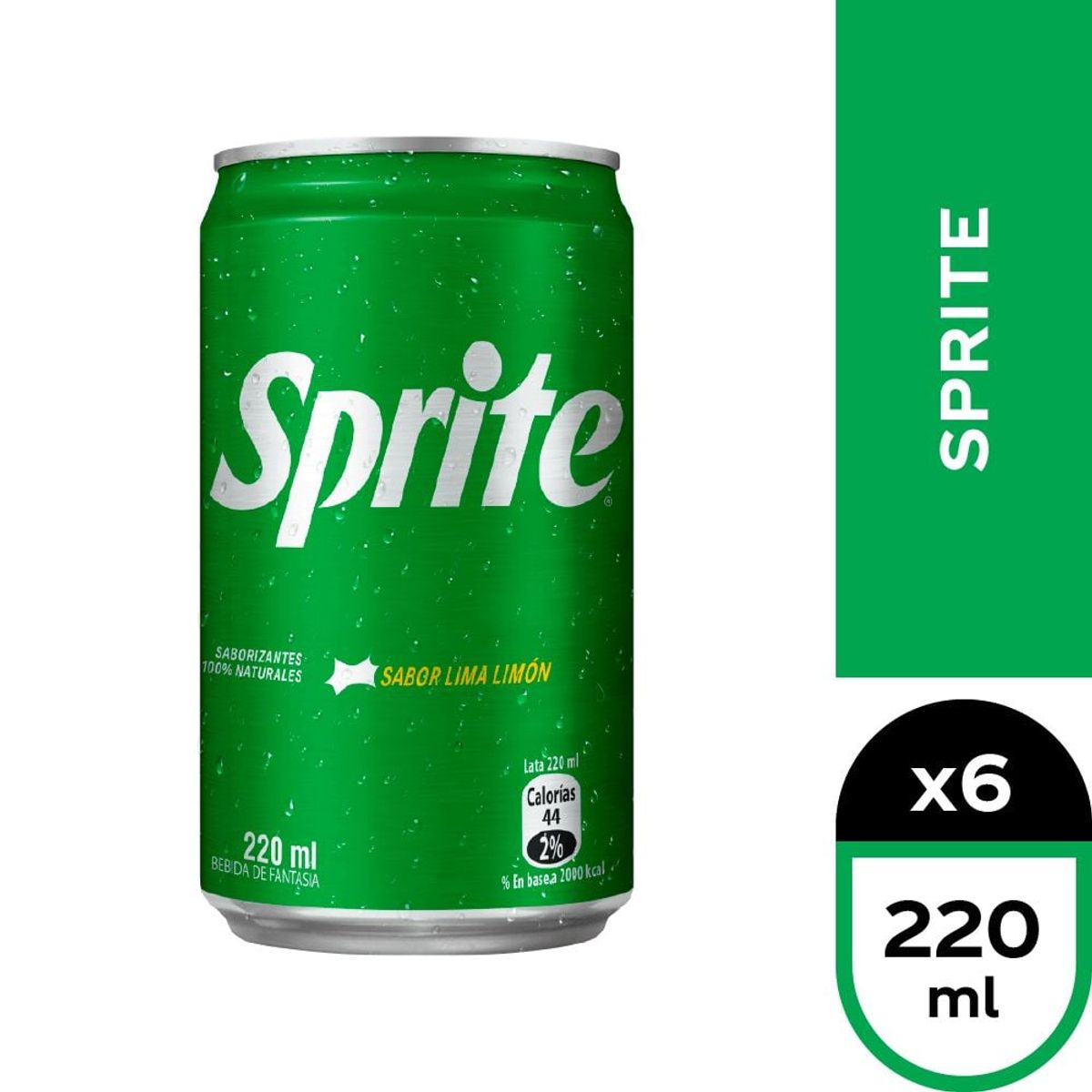 SPRITE - 6x Bebida Sprite Regular Lata 220cc