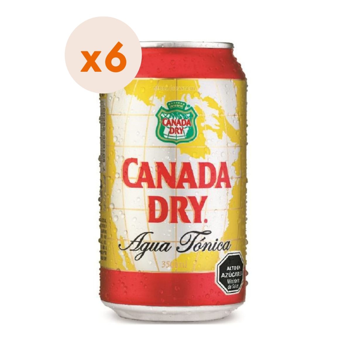 CANADA DRY - 6x Bebida Canada Dry Tónica Lata 350cc