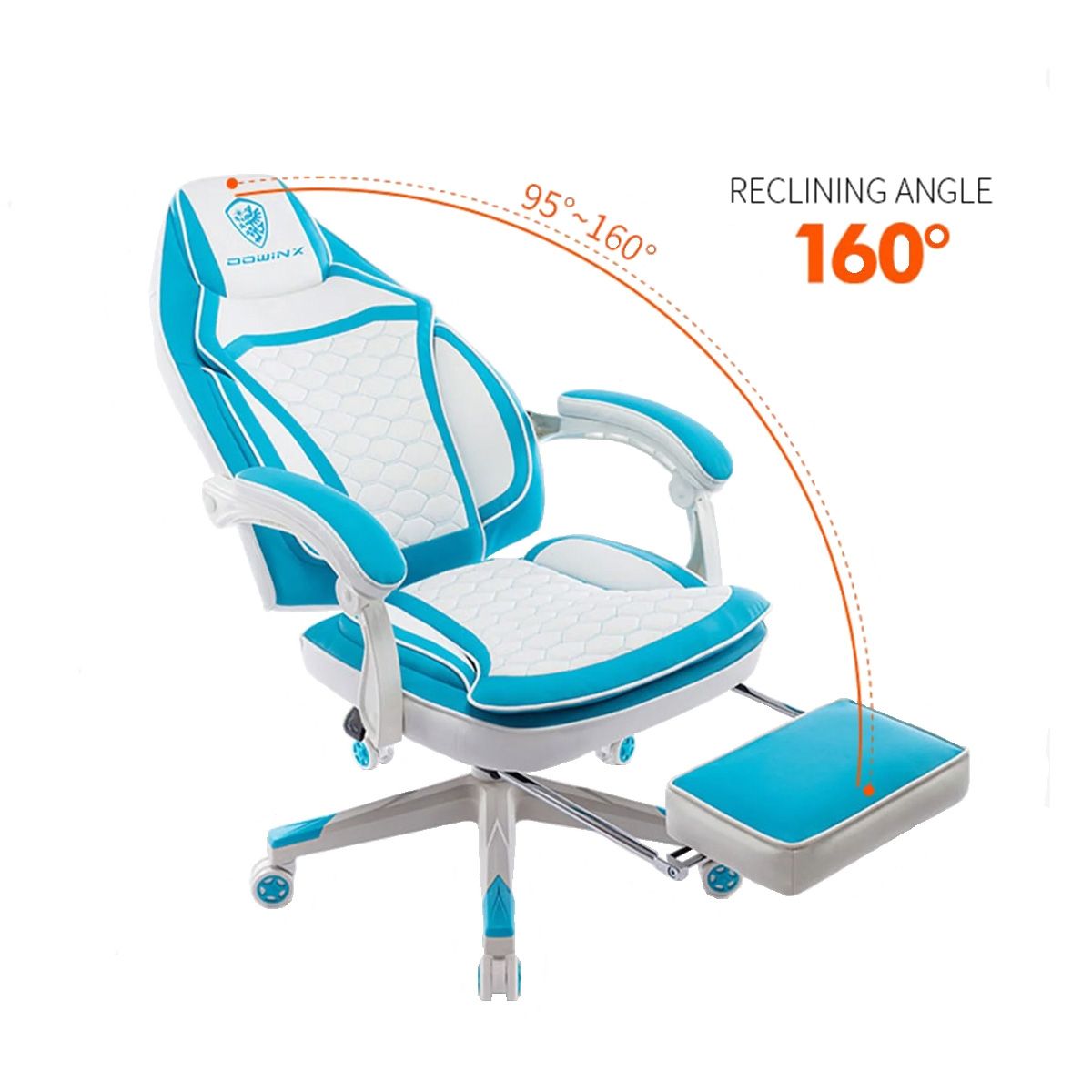 GENERICO - Silla Gamer Dowinx Color Azul y Blanco Modelo LS-TH