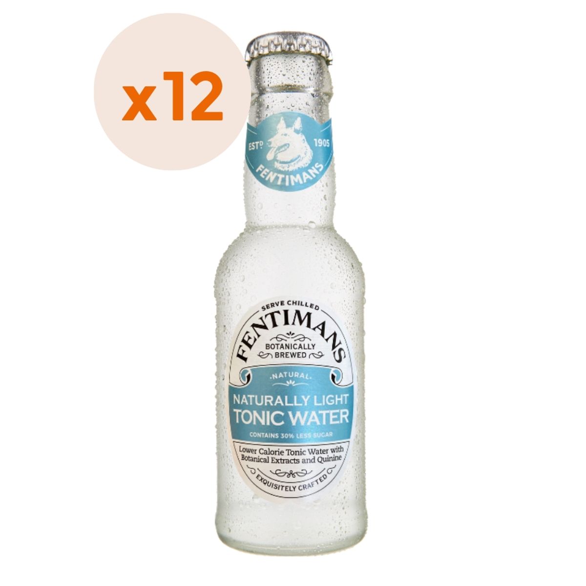 FENTIMANS - 12x Agua Tónica Low Calorie Fentimans 200cc