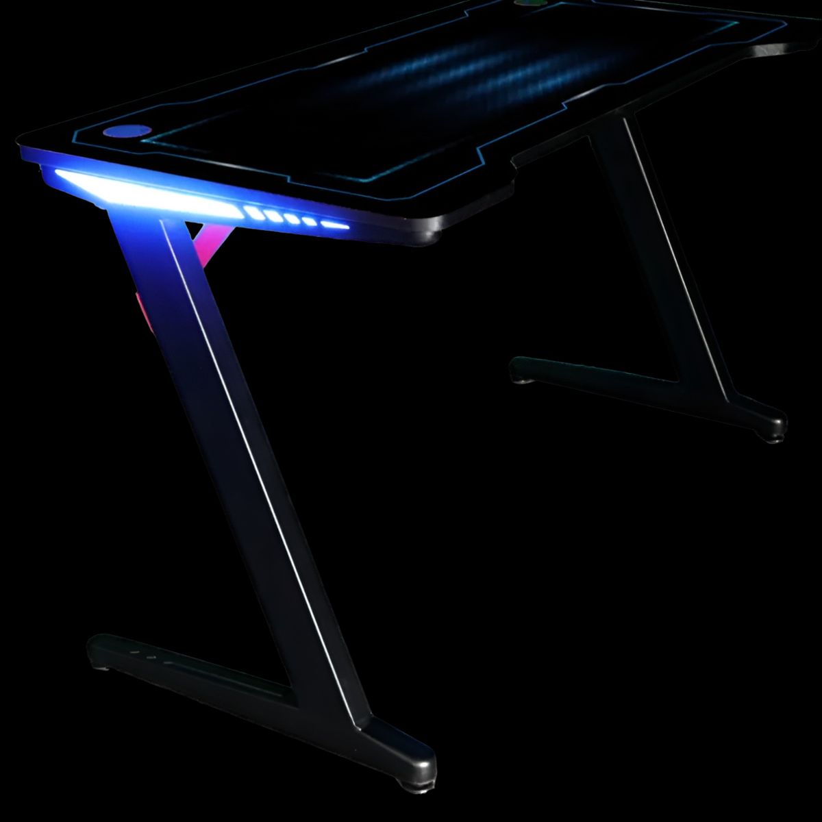 REPTILEX - Escritorio Gamer Retro Iluminado RGB Acero Reforzado RX0028