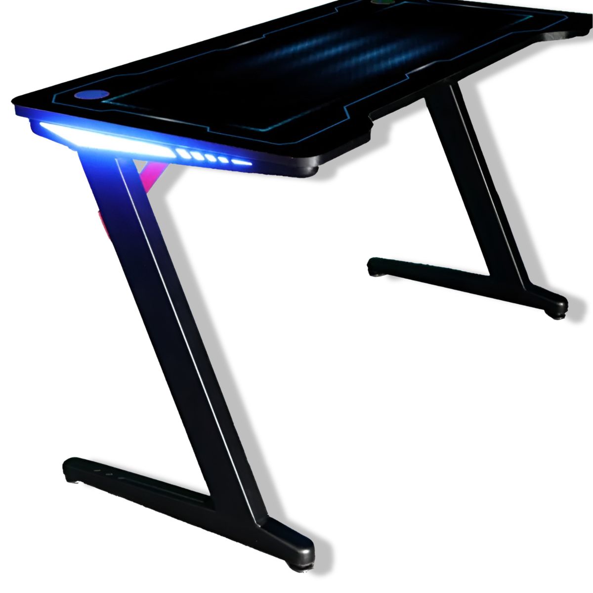 REPTILEX - Escritorio Gamer Retro Iluminado RGB Acero Reforzado RX0028