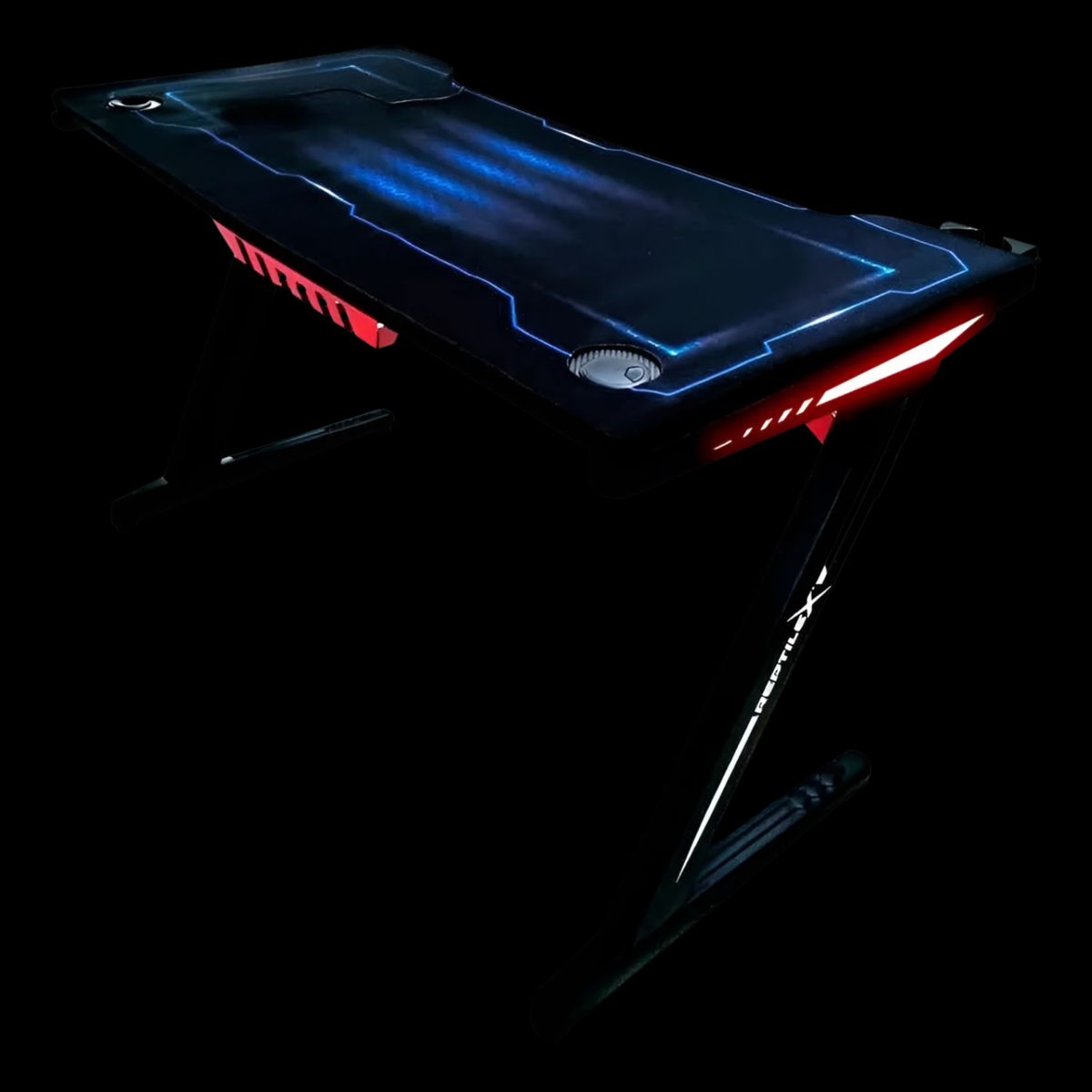 REPTILEX - Escritorio Gamer Retro Iluminado RGB Acero Reforzado RX0028