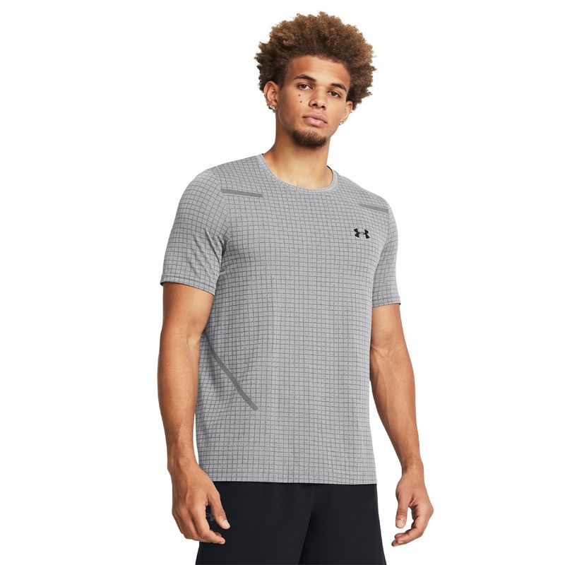 UNDER ARMOUR - Polera UA Seamless Grid hombre Gris UNDER ARMOUR