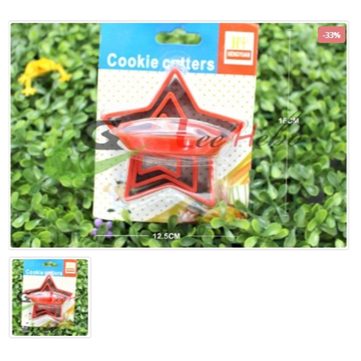 GENERICO - Cortador De Galletas 3 Piezas De Plastico Figura Estrella