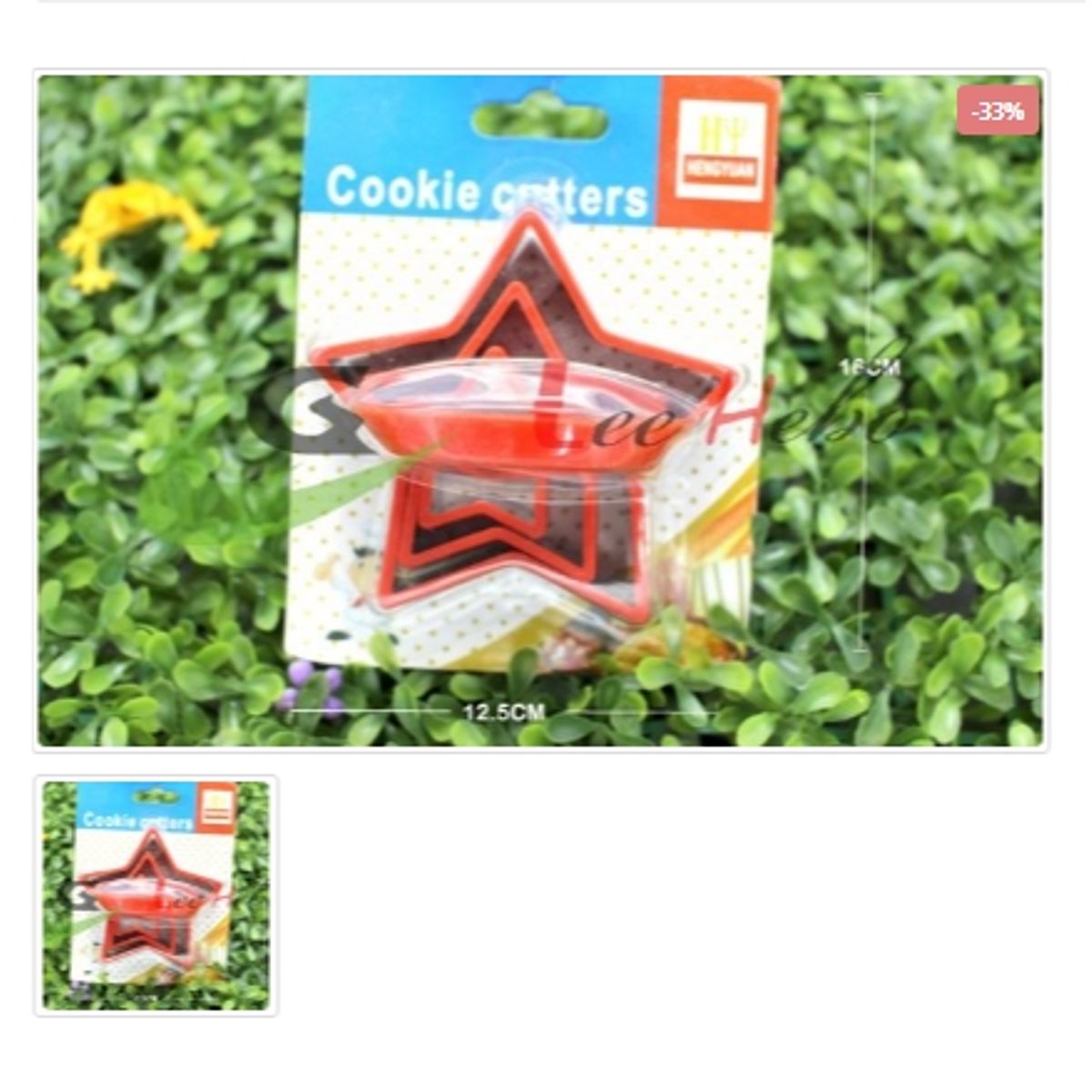 GENERICO - Cortador De Galletas 3 Piezas De Plastico Figura Estrella