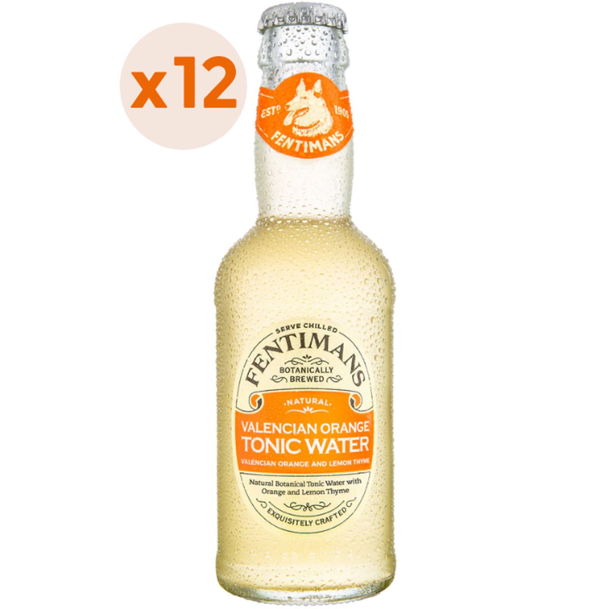 FENTIMANS - 12x Valencian Orange Tonic Water Fentimans 200cc