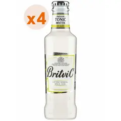 BRITVIC - 4x Agua Tónica Low Calorie 200cc