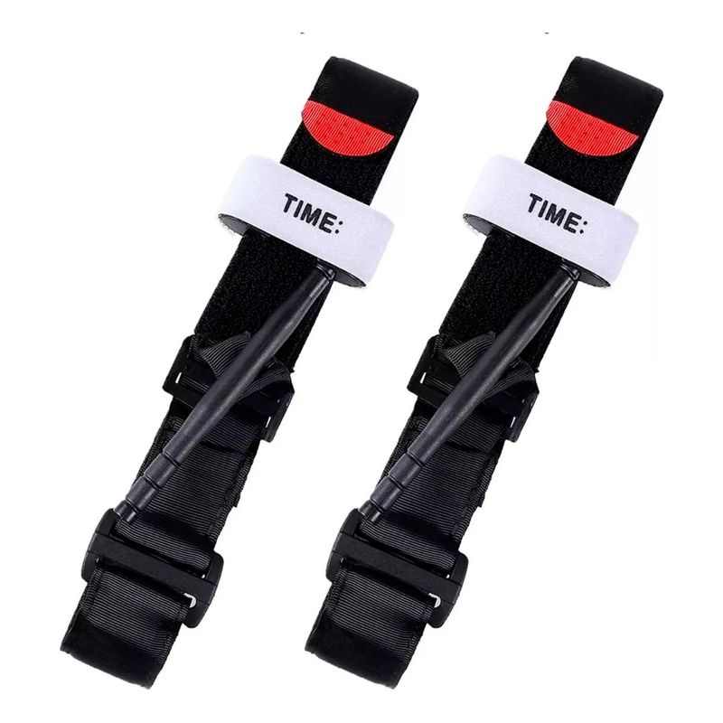 GENERICO - Torniquete Tactico Airsoft Camping Kit Primeros Auxilios X 2