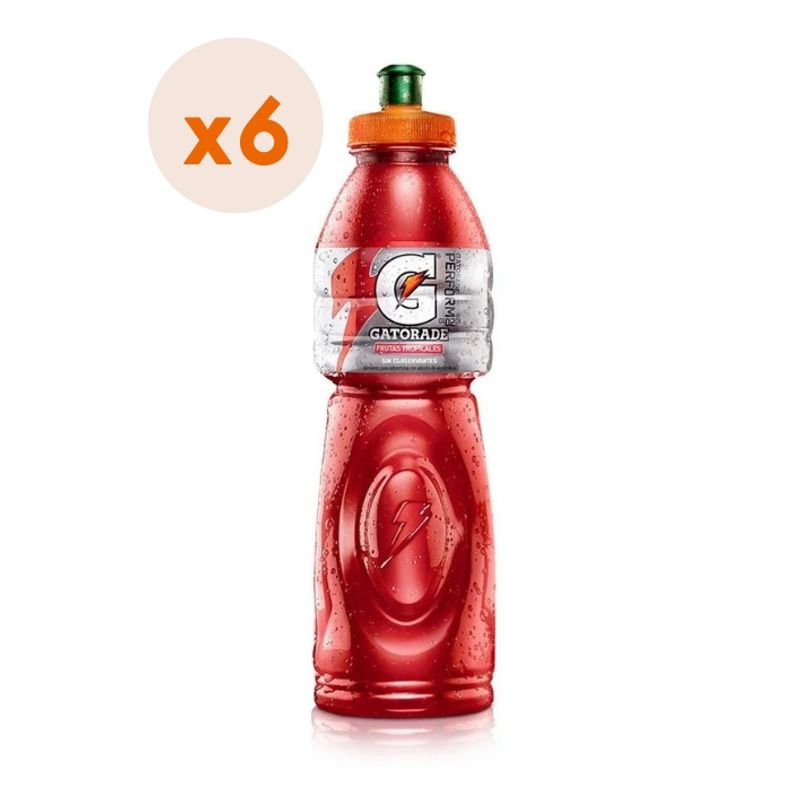 GATORADE - 6x Bebida Isotónica Gatorade Frutas Tropicales 750cc