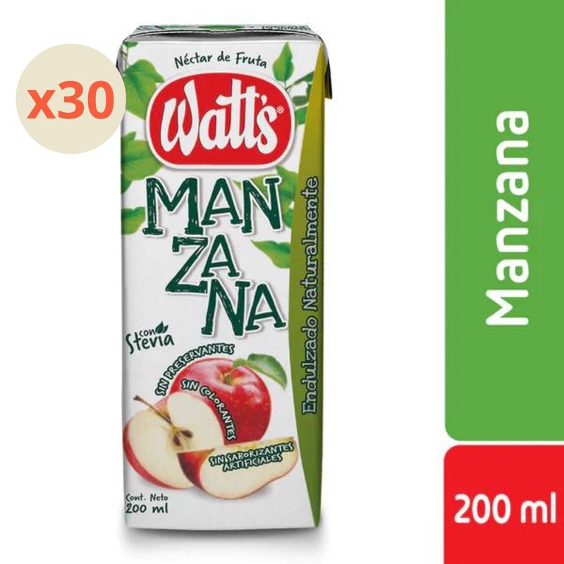 WATT`S - 30x Jugo Watts Manzana Normal 200cc