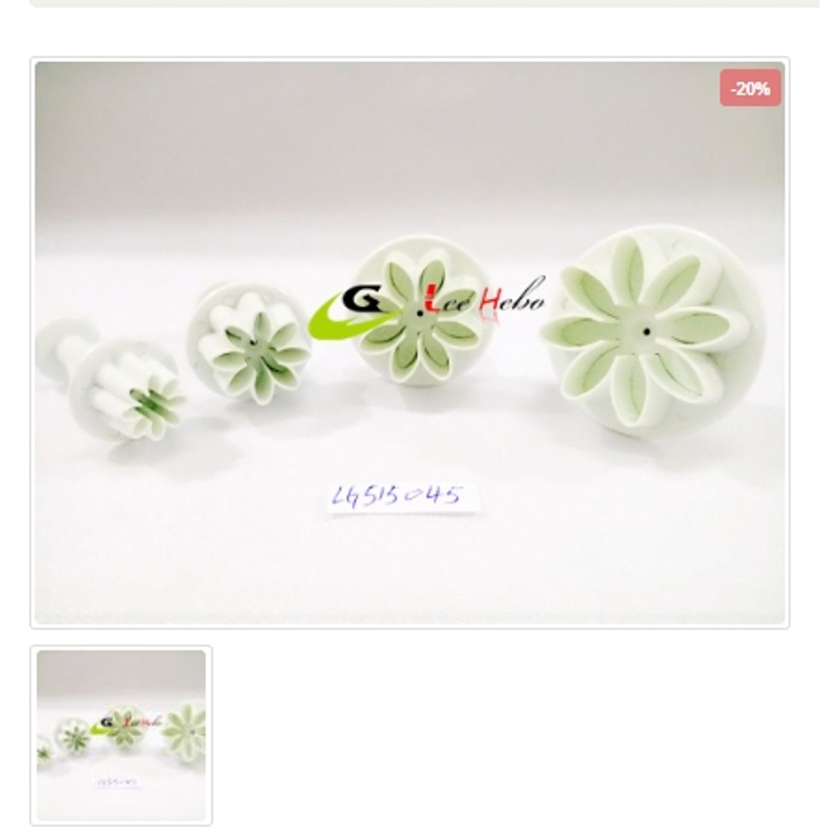 GENERICO - Cortador De Galletas 4 Piezas Plastico Figura Girasol