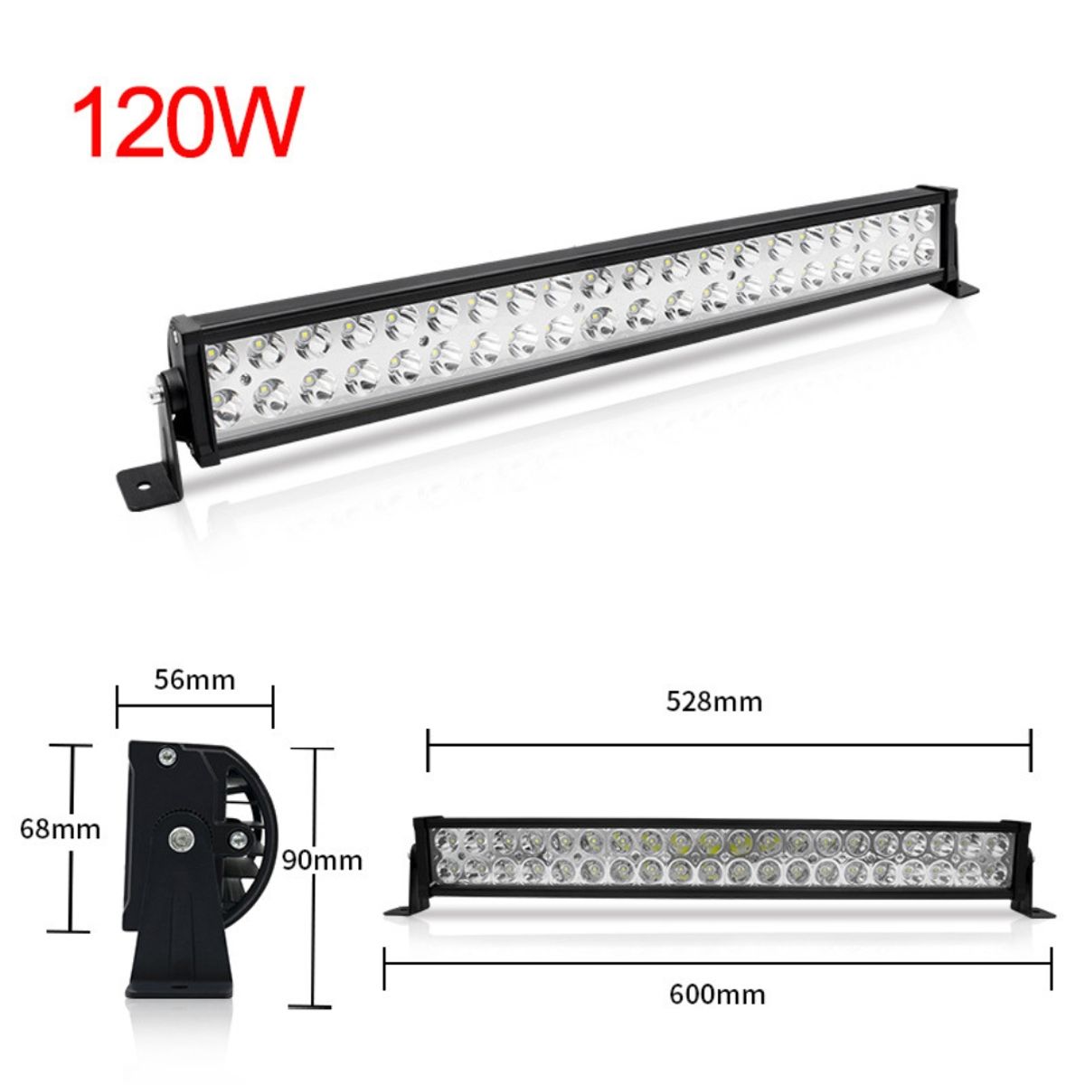 CRUSEC - Barra Luz Led Focos Para Autos Y Camionetas Neblineros 120w