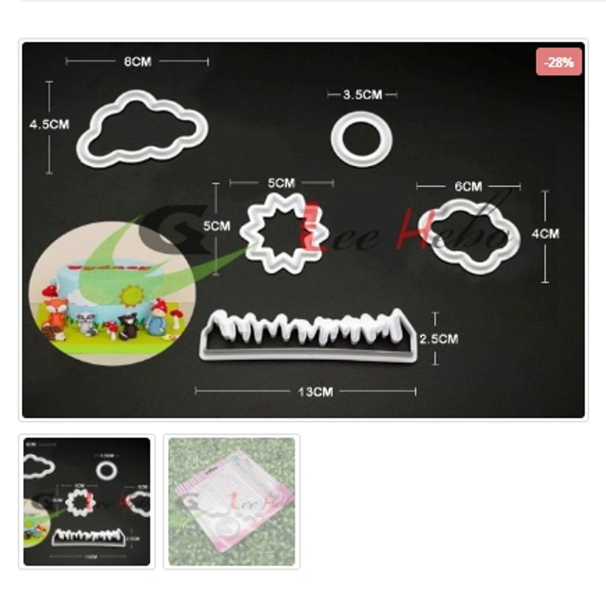 GENERICO - Cortador De Galletas 5 Piezas Plastico