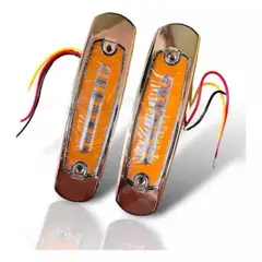 GENERICO - Par Foco Luz Lateral Led Multi-volts 12-24v LUZ AMARILLA