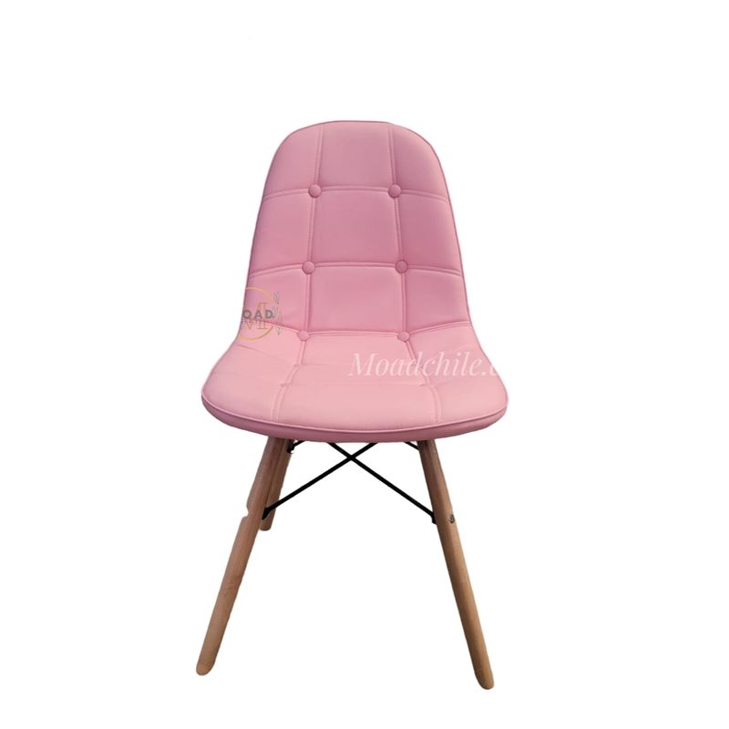 GENERICO - Pack 4 Sillas Capitone Rosadas