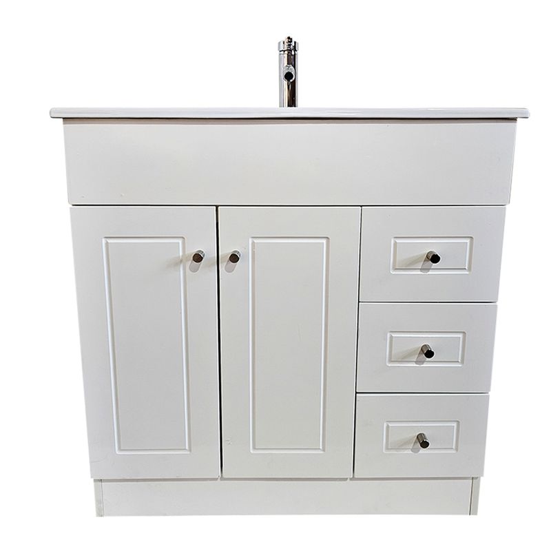 MODERN SPACE - Mueble Vanitorio 80x47 Cm Termolaminado Blanco Completo