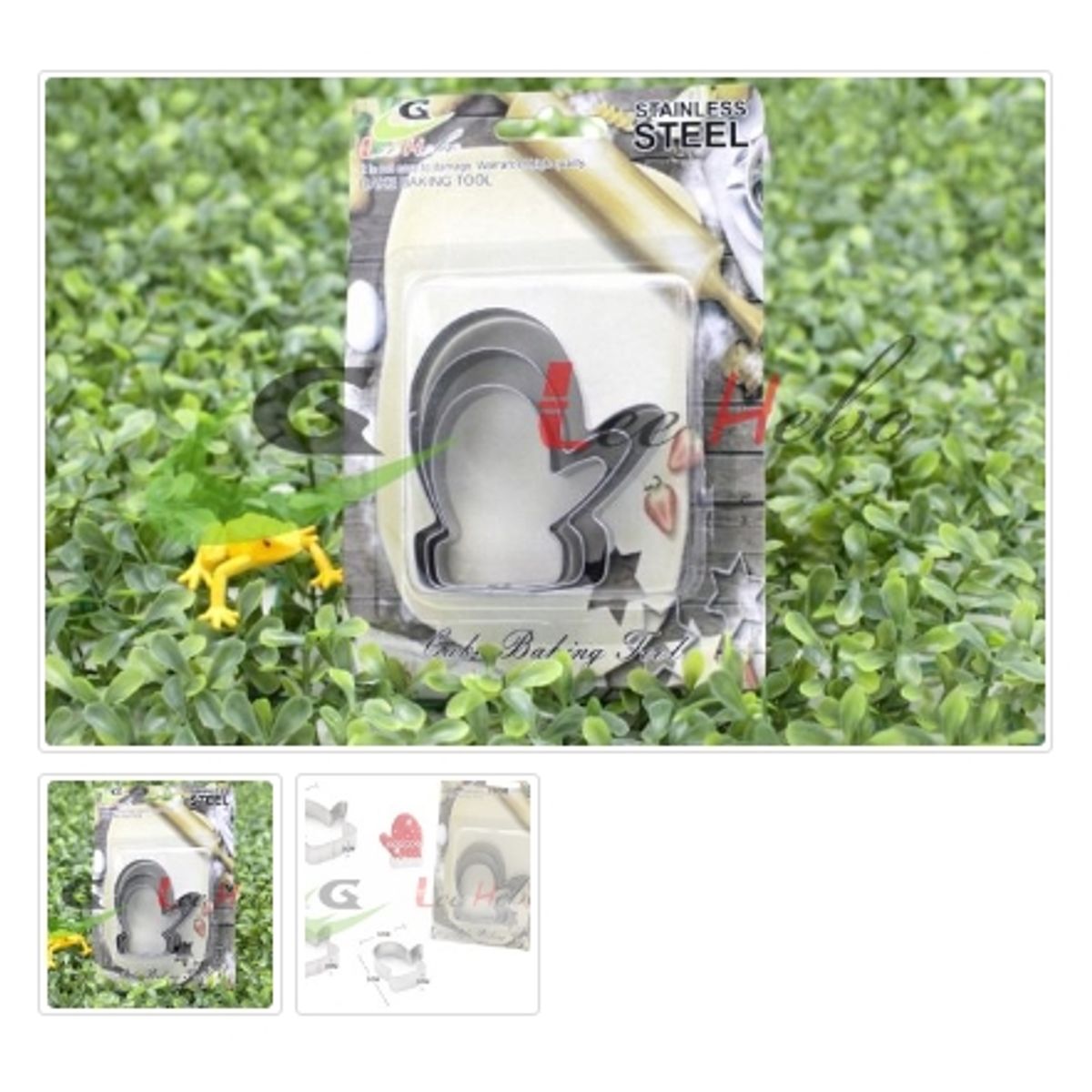 GENERICO - Cortador De Galletas 3 Piezas Metal Figura Guante