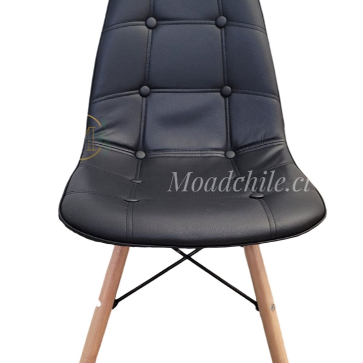 GENERICO - Pack 6 Sillas Capitone Negras