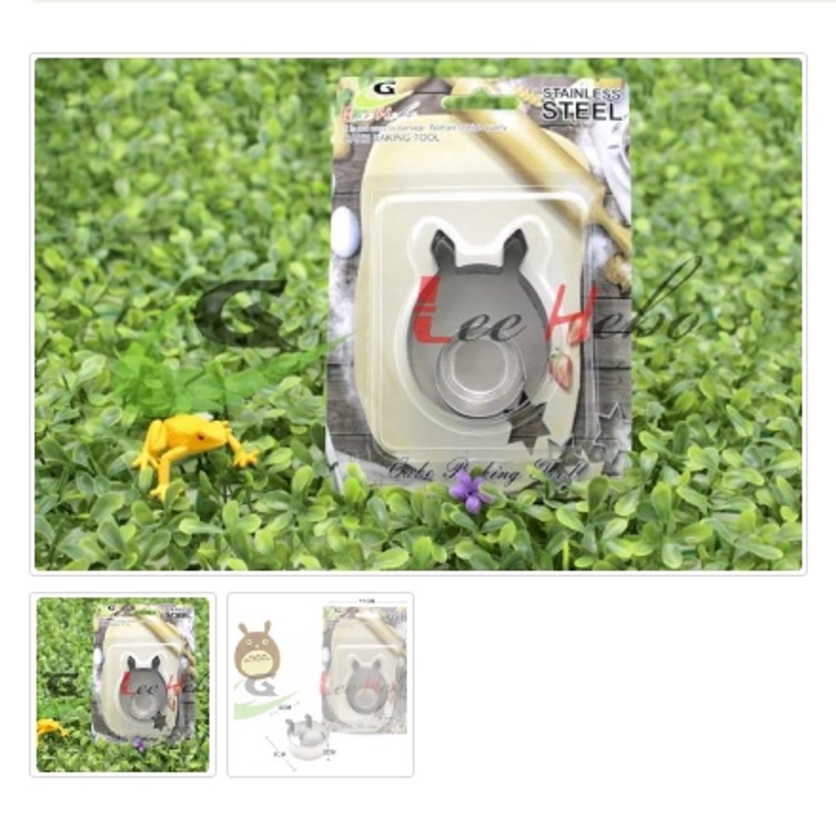 GENERICO - Cortador De Galletas 3 Piezas Metal Figura Totoro