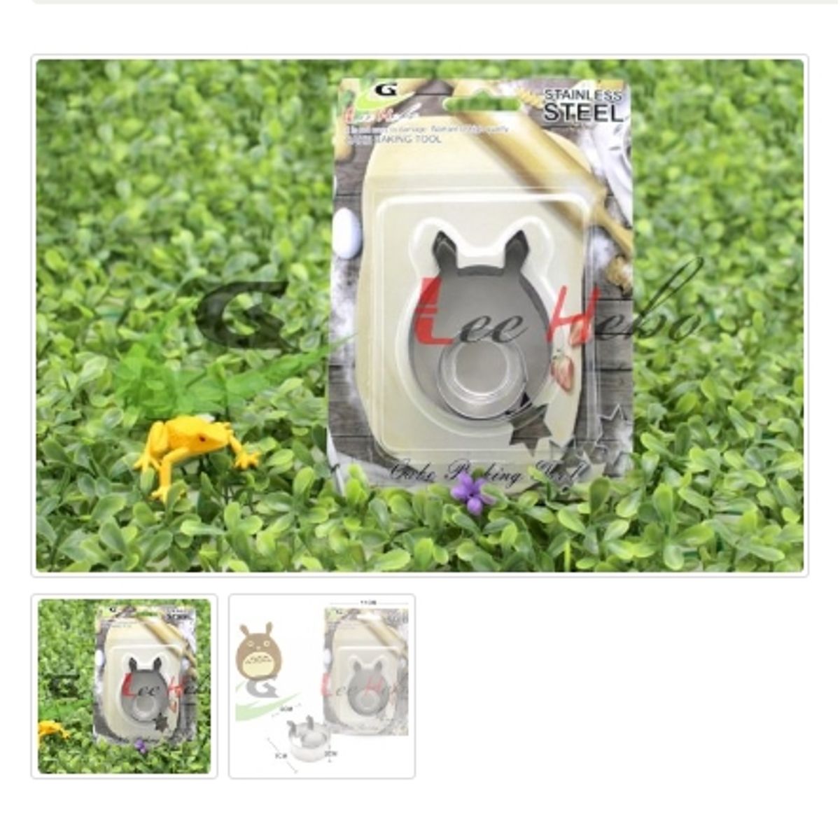 GENERICO - Cortador De Galletas 3 Piezas Metal Figura Totoro