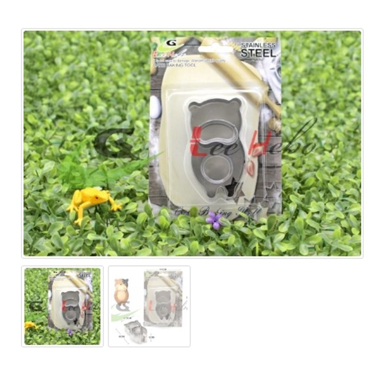 GENERICO - Cortador De Galletas 3 Piezas Metal Figura Perro