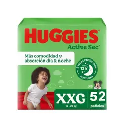 HUGGIES - Maleta Active Sec XXG 52 Und