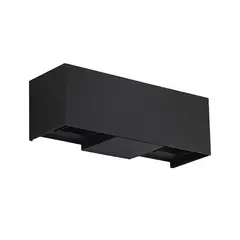 HB LEDS - Pack 5 Apliqué LED Elegante Rectangular 4*3W Luz Cálida Negro
