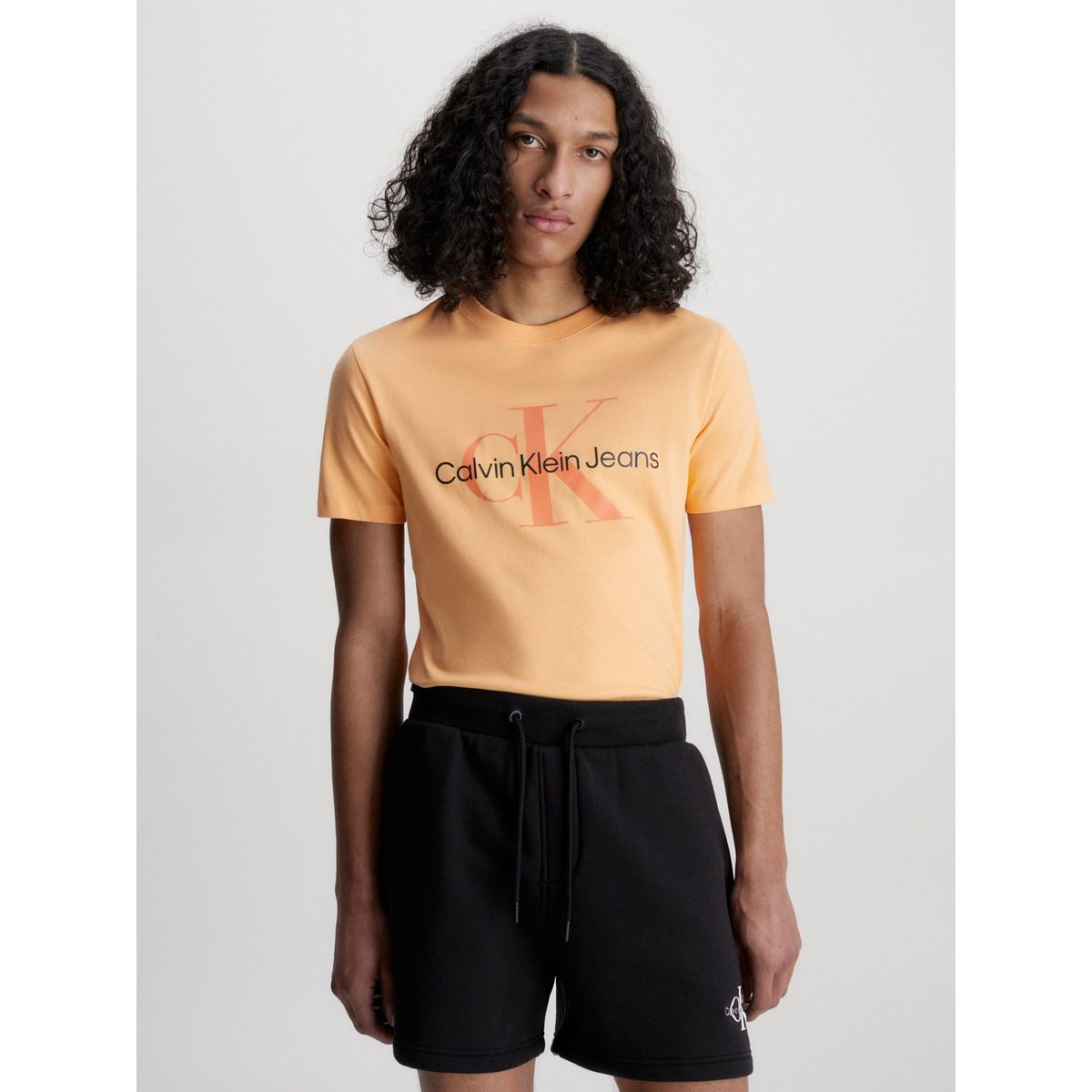 CALVIN KLEIN - Polera Seasonal Monologo  Naranja Calvin Klein