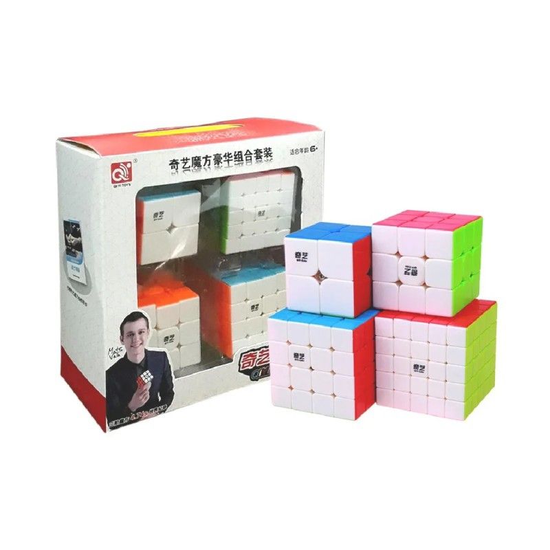 QIYI - Pack Regalo QiYi Cubos Iniciales Stickerless