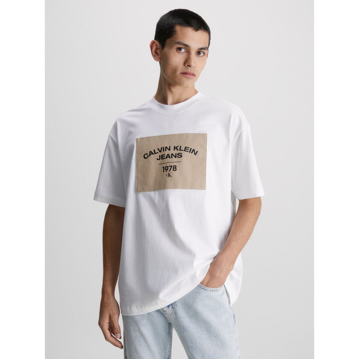 CALVIN KLEIN - Polera Canvas Curve Blanco Calvin Klein