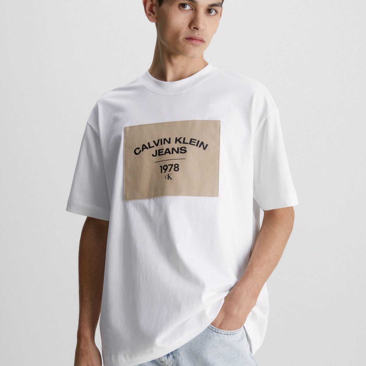 CALVIN KLEIN - Polera Canvas Curve Blanco Calvin Klein