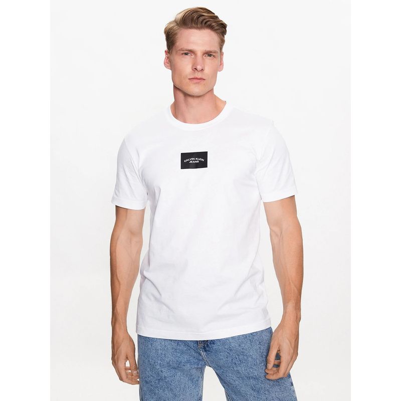 CALVIN KLEIN - Polera Small Center Box  Blanco Calvin Klein