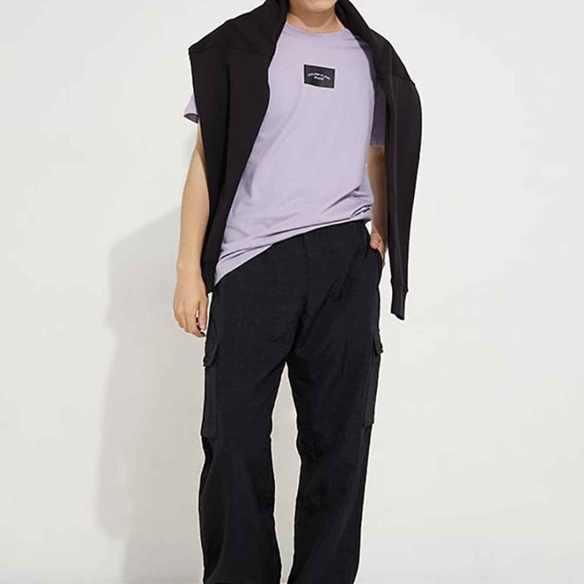 CALVIN KLEIN - Polera Small Center Box  Morado Calvin Klein