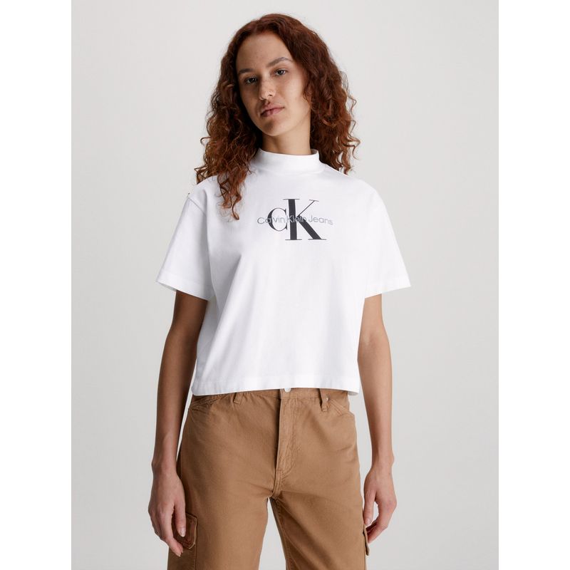 CALVIN KLEIN - Polera Archival Monologo  Blanco Calvin Klein