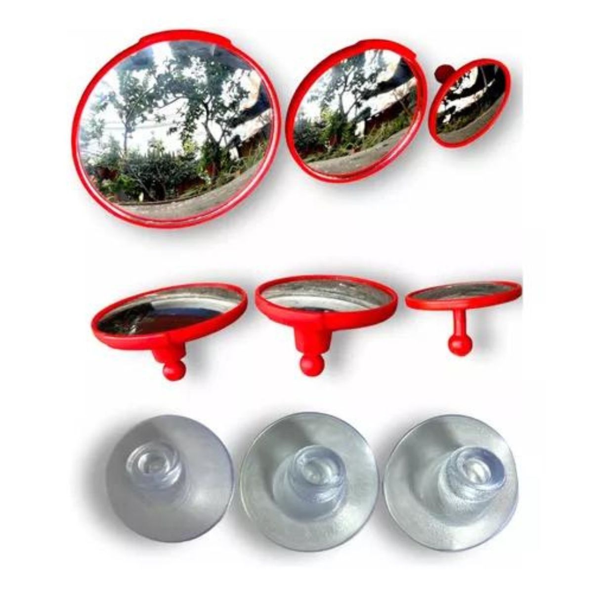 GENERICO - Espejo Lateral Retrovisor Punto Ciego 360° Triple Ojo De Pez