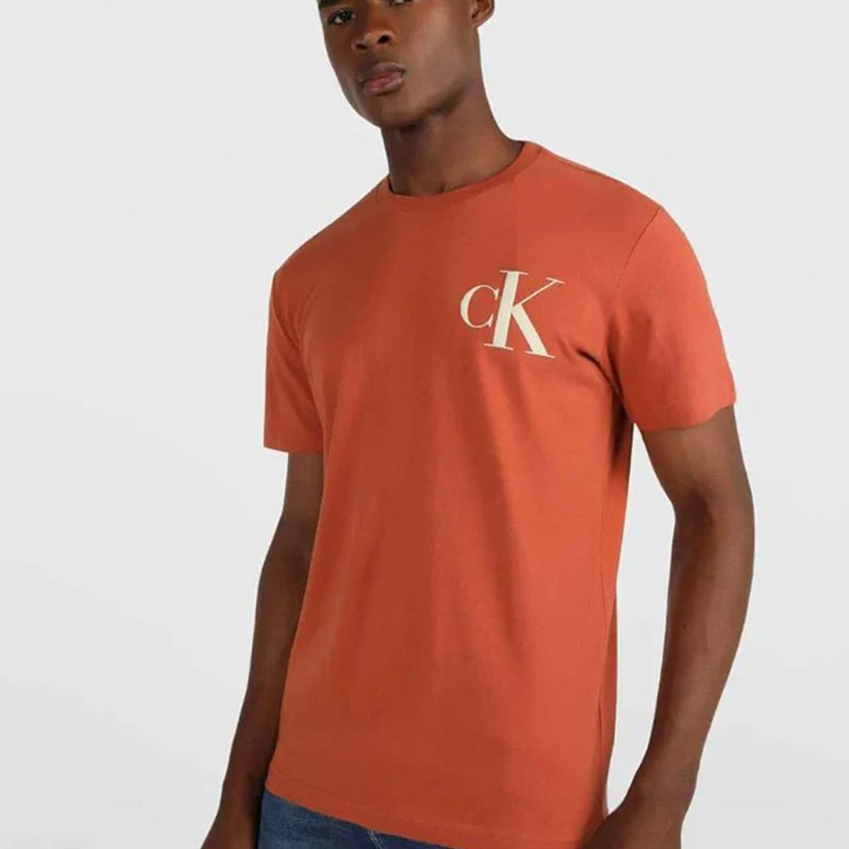 CALVIN KLEIN - Polera Monogram Graphic Naranja Calvin Klein