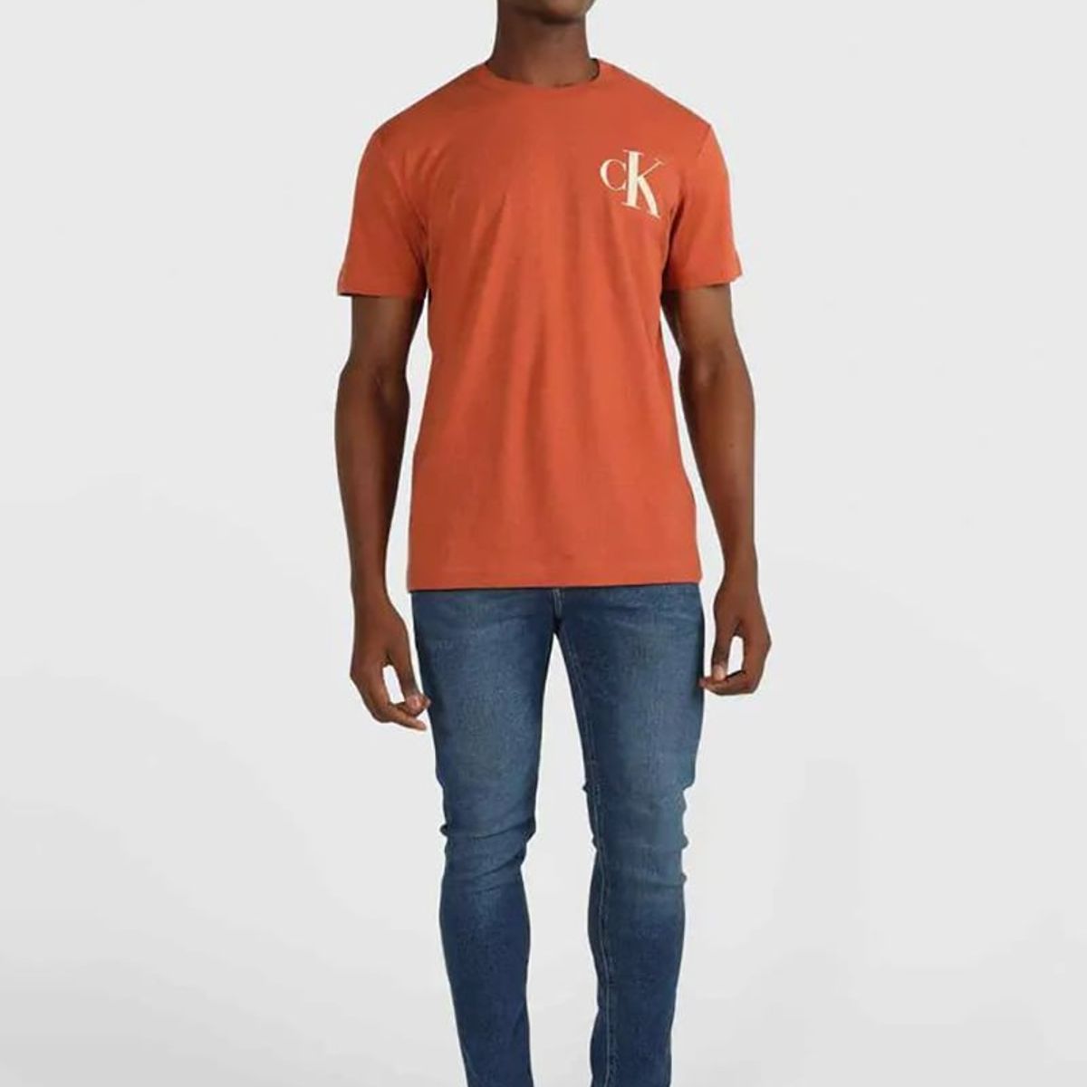 CALVIN KLEIN - Polera Monogram Graphic Naranja Calvin Klein